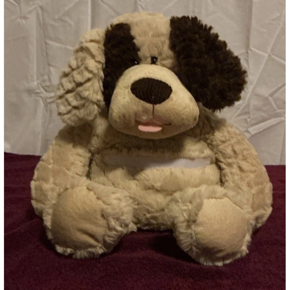 Aroma Home Dog‎ Plush Snuggable Hotties Brown Tan Puppy Stuffed Animal Textured